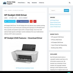 HP Deskjet 2540 Driver - Printer Help