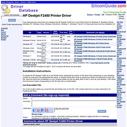HP Deskjet F2480 Printer Driver Download