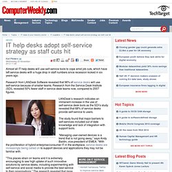 IT help desks adopt self-service strategy as staff cuts hit