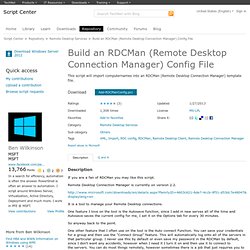 Build an RDCMan (Remote Desktop Connection Manager) Config File - TechNet Script Center Repository