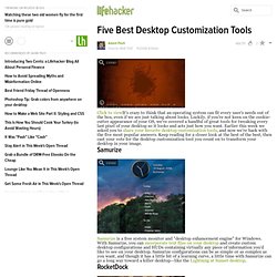 Five Best Desktop Customization Tools