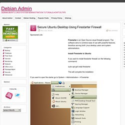 Secure Ubuntu Desktop Using Firestarter Firewall