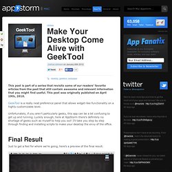 Make Your Desktop Come Alive with GeekTool