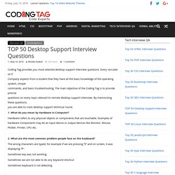 TOP 50 Desktop Support Interview Questions