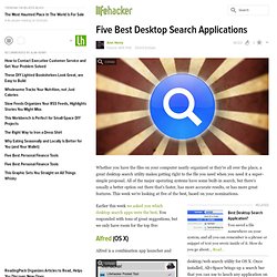 Five Best Desktop Search Applications