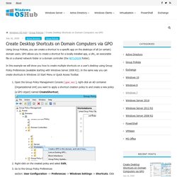 Create Desktop Shortcuts on Domain Computers via GPO