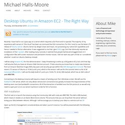 Desktop Ubuntu in Amazon EC2 - The Right Way