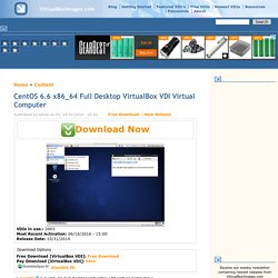 CentOS 6.6 x86_64 Full Desktop VirtualBox VDI Virtual Computer