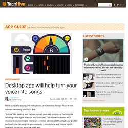 Desktop app will help turn your voice into songs
