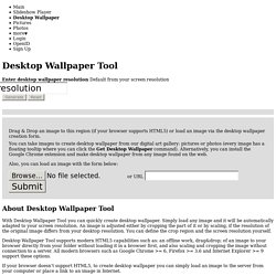 Desktop Wallpaper Tool