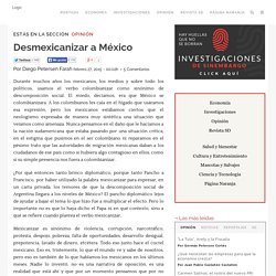 Desmexicanizar a México