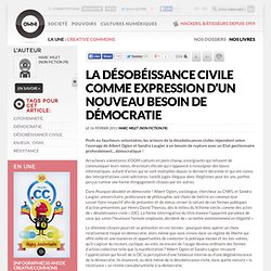 La désobéissance civile comme expression d’un nouveau besoin de démocratie