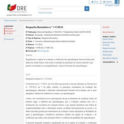 Despacho Normativo 1-F/2016, 2016-04-05