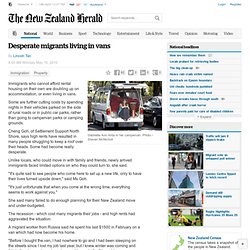 Desperate migrants living in vans