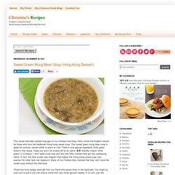 Sweet Green Mung Bean Soup (Hong Kong Dessert)