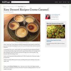 Easy Dessert Recipes Creme Caramel