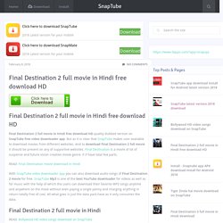 Final Destination 2 full movie in Hindi free download HD