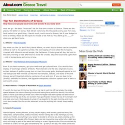 Top Ten Destinations in Greece - Greece for Visitors Travel Information