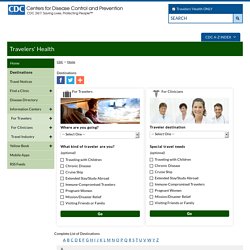 CDC Travelers' Health