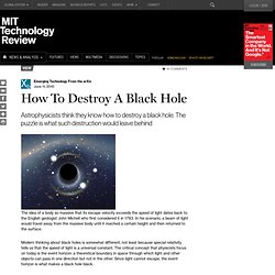How To Destroy A Black Hole