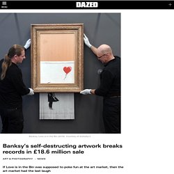 Banksy’s self-destructing artwork breaks records in £18.6 million sale