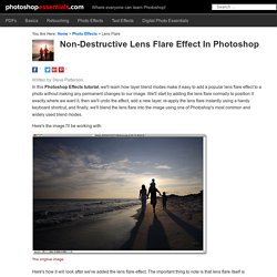 Non-Destructive Lens Flare Effect In Photoshop