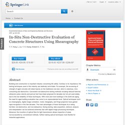 In-Situ Non-Destructive Evaluation of Concrete Structures Using Shearography