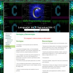 Ventajas y Desventajas - Lenguaje de Programación C