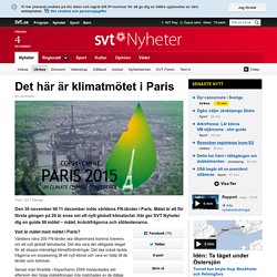 Det här är klimatmötet i Paris