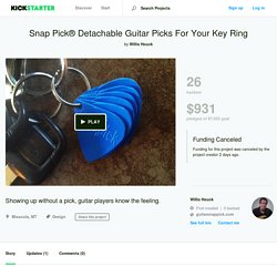 Snap Pick® Detachable Guitar Picks For Your Key Ring by Willis Houck