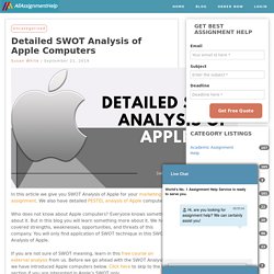 Detailed SWOT Analysis of Apple Computers