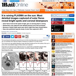 It is raining PLASMA on the sun: Most detailed images captured of solar flares reveal bright spots and coronal downpours