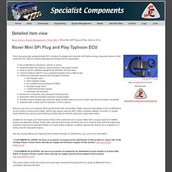 Rover Mini SPi Plug and Play Typhoon ECU - Detailed item view - Specialist Components Online Shop