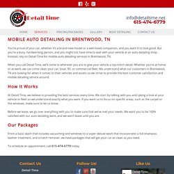 Auto Detailing in Brentwood, TN