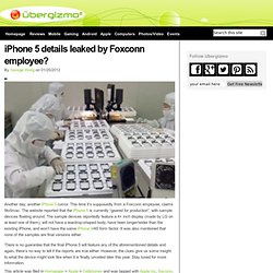 iPhone 5 details leaked by Foxconn employee?