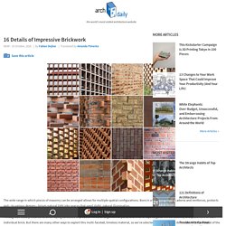 16 Details of Impressive Brickwork