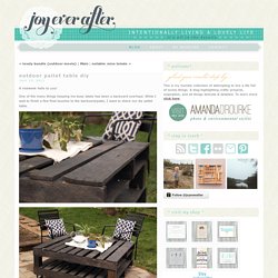 - Journal - outdoor pallet table diy