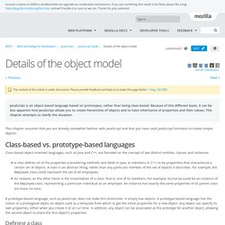 Details of the object model (Class-based vs. prototype-based languages)