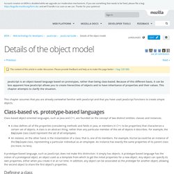 Details of the object model