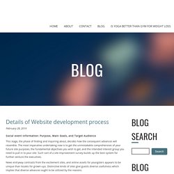 Details of Website development process