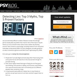 Detecting Lies: Top 3 Myths, Top 5 Proven Factors