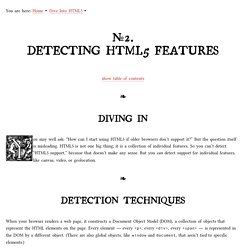 Detecting HTML5 Features