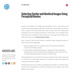 Detecting similar and identical images using perseptual hashes - Hacker Labs