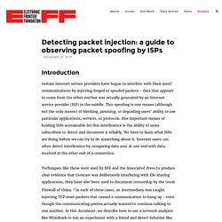 Detecting packet injection: a guide to observing packet spoofing by ISPs