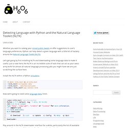 Detecting Language with Python and the Natural Language Toolkit (NLTK)