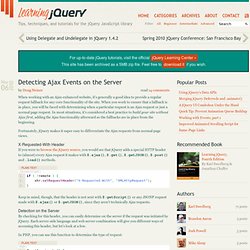 Detecting Ajax Events on the Server