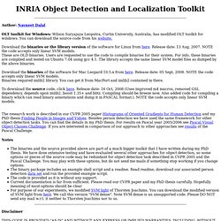 INRIA Object Detection and Localization Toolkit