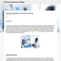 Detection Methods of COVID-19 Testing