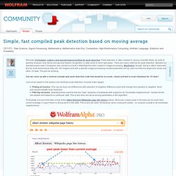 Simple, fast compiled peak detection based on moving average - Wolfram Community