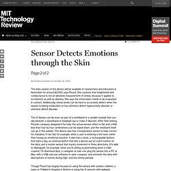 Sensor Detects Emotions through the Skin